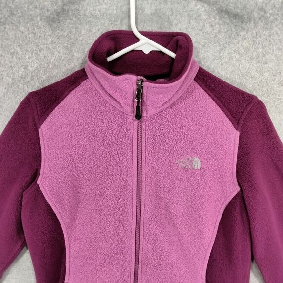 The North Face Full Zip Jacket Wmns S Fleece Pink Flash Dry Outdoor Lightweight - Picture 2 of 13